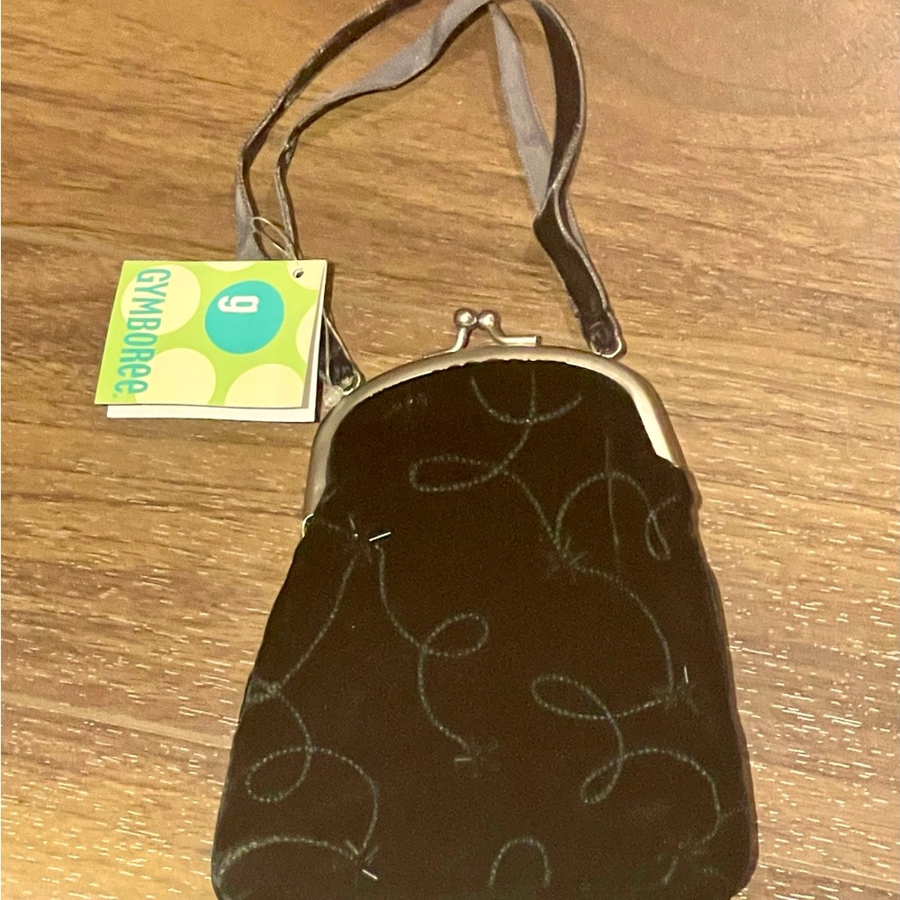 Gymboree girls black velvet purse, Brand New with tags!